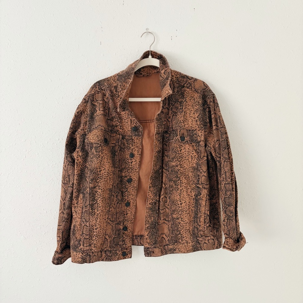 FREE PEOPLE SNAKE TRUCKER JACKET - Picture 3 of 10